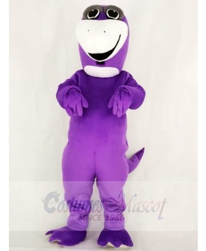 Cute Purple Dinosaur Mascot Costume School	