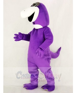 Cute Purple Dinosaur Mascot Costume School