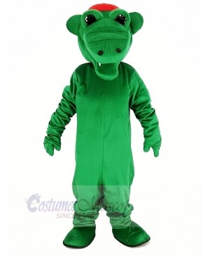 Tuff Gator with Red Hat Mascot Costume Animal
