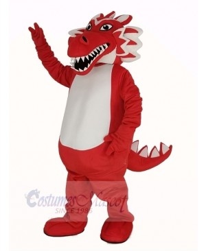 Red Dragon Mascot Costume Cartoon