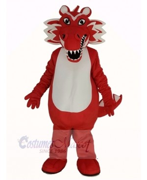 Red Dragon Mascot Costume Cartoon