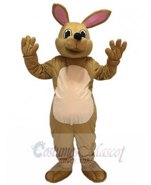 Cute Tan Kangaroo Mascot Costume