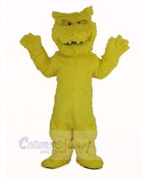 Slimy Yellow Monster Mascot Costume