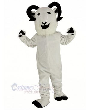 New White Sheep Big Horned Mascot Costume Animal