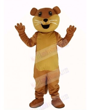 Brown Ollie Otter with White Beard Mascot Costume Animal