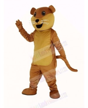 Brown Ollie Otter with White Beard Mascot Costume Animal