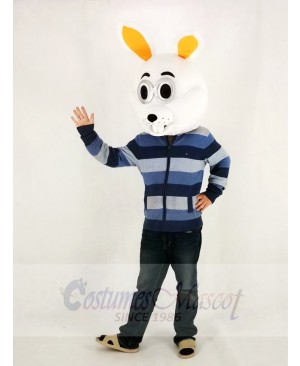 Easter White Bunny Rabbit Mascot Costume Only Head