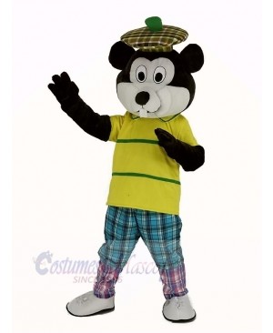 Golfing Gopher with Yellow T-Shirt Mascot Costume