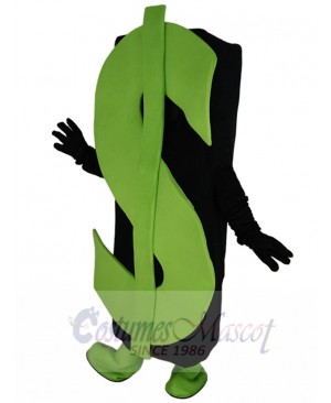 Dollar Sign mascot costume