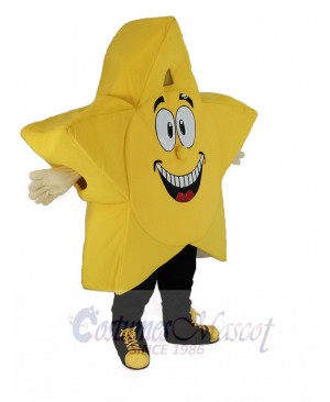 Yellow Comic Star Mascot Costume