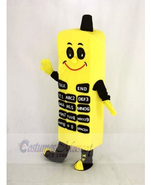 Yellow Phone Mascot Costume Cartoon