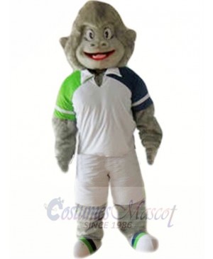 Sporty Grey Gorilla Mascot Costume 