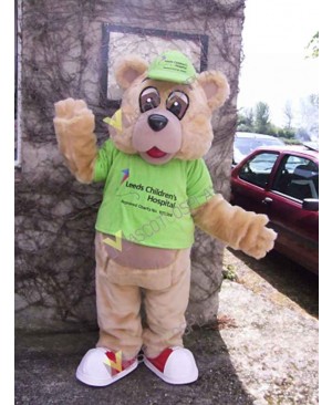 High Quality Adult Tan Bear Mascot Costume