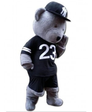 Grey Teddy Bear Mascot Costume