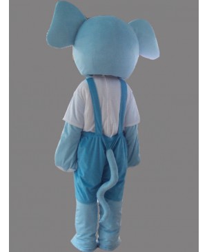 Blue Elephant Mascot Costume Cartoon