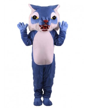 Blue Wildcat Power Cat Mascot Costume