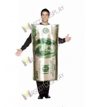 High Quality Adult Bill Note Mascot Costume