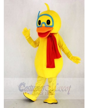 Cute Yellow Duck Mascot Costume School