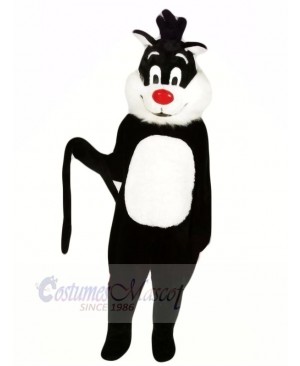 Black Cat with Long Tail Mascot Costumes Animal