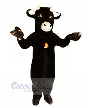 Black Furry Bull Mascot Costumes Animal	