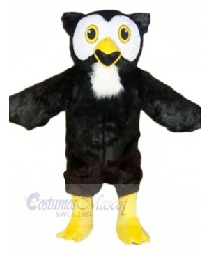 Black Owl with Yellow Feet Mascot Costumes Animal