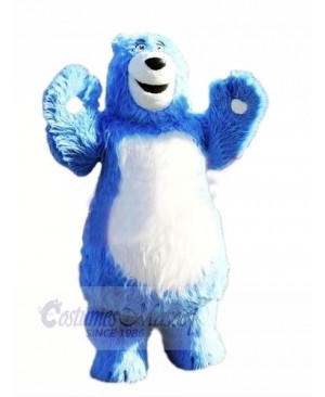 Strong Blue Bear Mascot Costumes Animal	