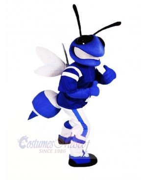Blue Bee with White Wings Mascot Costumes Animal