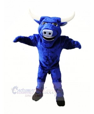 Strong Blue Bull Mascot Costumes Animal	