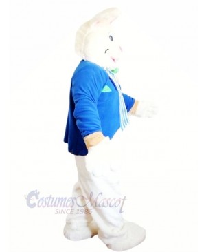 Blue Bunny with suit Mascot Costumes Animal