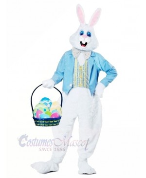 Blue Easter Bunny Adult Mascot Costumes Animal