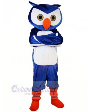 Blue Owl with Orange shoes Mascot Costumes Animal