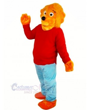 Funny Lion with Red Sweater Mascot Costumes Animal