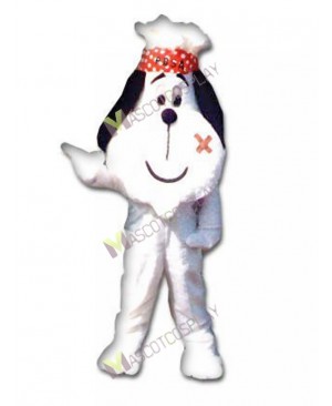High Quality Adult British Red Cross Dog White Dog Mascot Costume