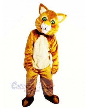 Brown Cat with Green Eyes Mascot Costumes Animal