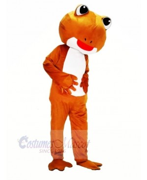 Brown Frog with Big Eyes Mascot Costumes Animal	