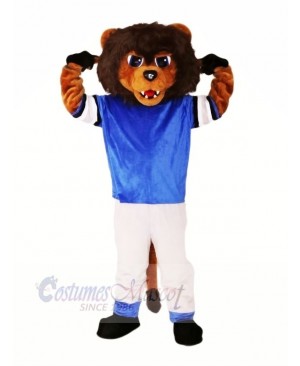Brown Lion with Suit Mascot Costumes Animal