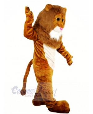 Brown Lion with Long Tail Mascot Costumes Animal