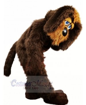 Brown Long Fur Dog Mascot Costumes Animal