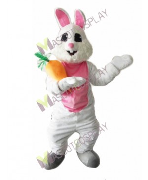 Easter Bunny Rabbit with Carrot Mascot Costume