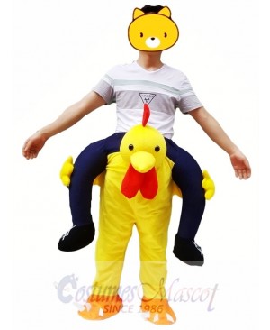 Carry Me Yellow Chicken Chick Piggy Back Mascot Costume