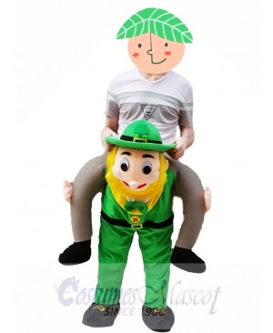 Piggy Back Costume Irish Carry Me Leprechaun Mascot Costume Clover St Patricks Day