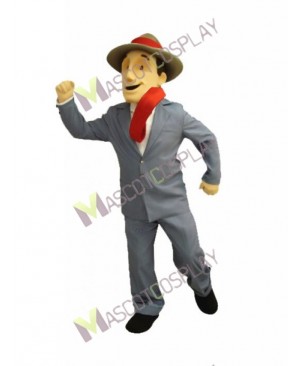 High Quality Adult Charlie Man in Suit Mascot Costume