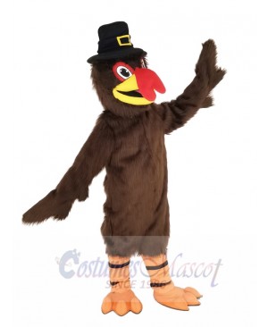 Thanksgiving Turkey with Black Hat Mascot Costume