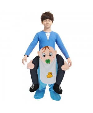 Baby Infant Carry Me Ride On Piggy Back Mascot Costume Funny Fancy Dress