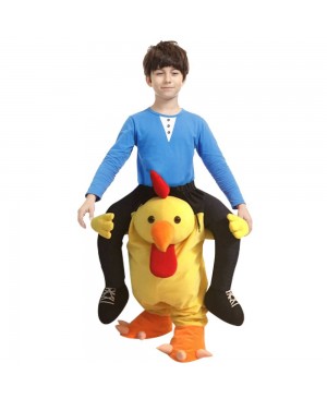 Yellow Chicken Carry me Ride on Halloween Christmas Costume for Adult/Kid