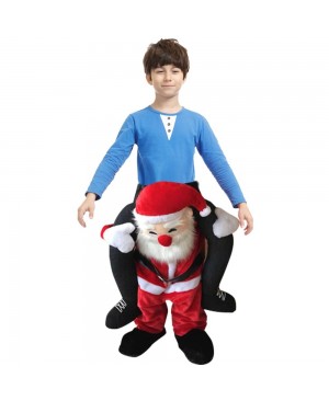Smiling Santa Claus Carry me Ride on Halloween Christmas Costume for Adult/Kid