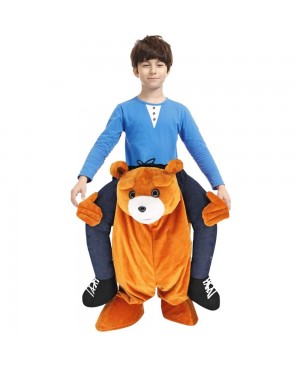 Cute Brown Bear Carry me Ride on Fancy Dress Costume for Kid