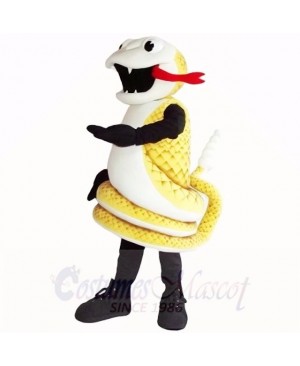 Golden Cobra Snake Mascot Costumes Cartoon