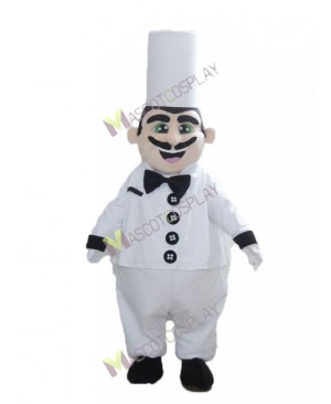 High Quality Adult Restaurant Promotion Italian Chef Cook Mascot Costume with Black Bow