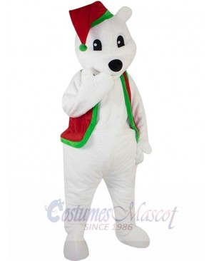 Christmas Polar Bear mascot costume